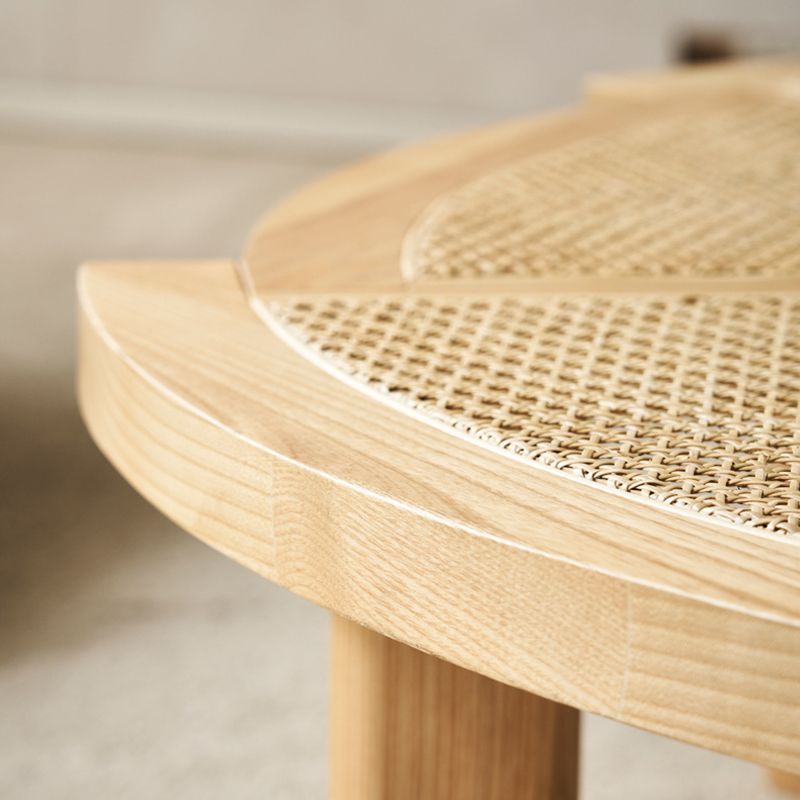 6 Legs Single Coffee Table Wooden Modernism Brown/Beige/Black Cocktail Table