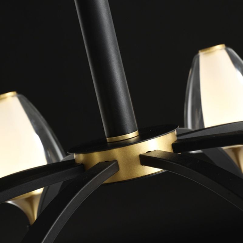 Schwarz Aluminium Anhänger Lichter Minimalismus Decke Anhänger Licht für Wohnzimmer