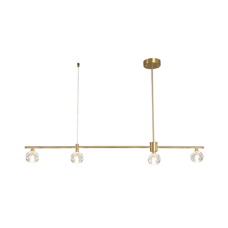 4 bulbos LED CANDELIER CHANDELIER CHANDELIER Pólgono de oro tradicional/globo/cuadro de restaurantes de restaurantes Cosculador de iluminación