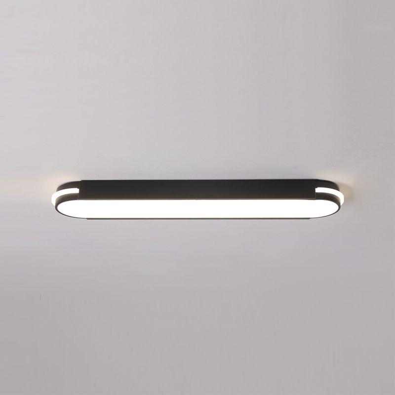 Metal Oval Flush Mount Light Fixture Minimalist Style LED Flush Ceiling Light Fixture