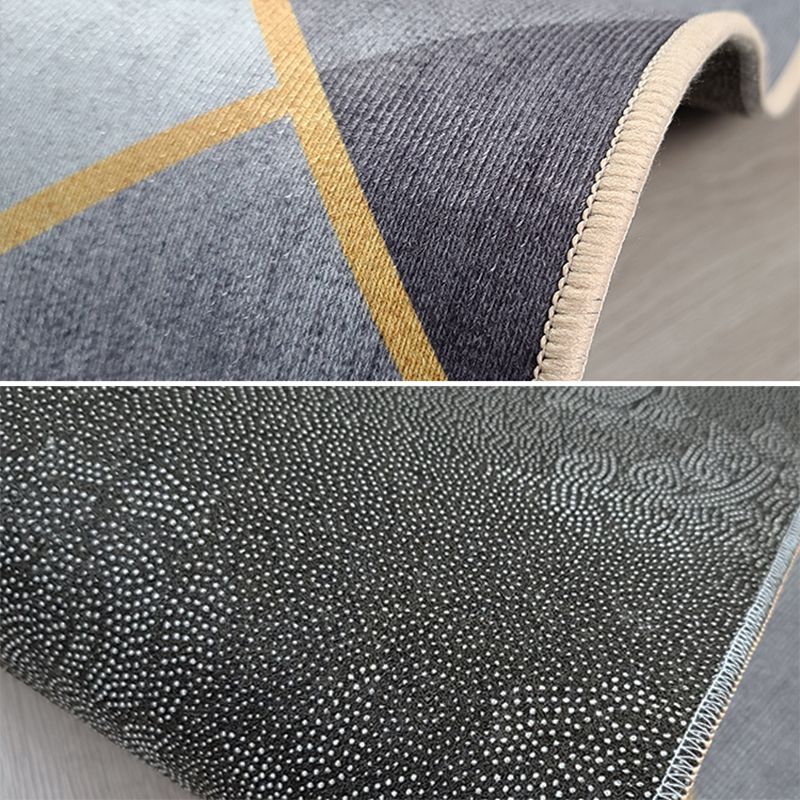 Grijs modern tapijt blending grafisch vloerkleed niet-slip achterste tapijt voor woonkamer