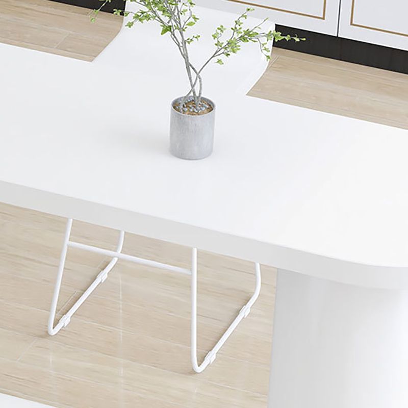 Contemporary Pub Table Solid Wood Free Form Bar Table for Indoor