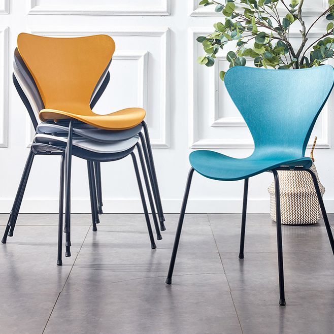 Sedie da pranzo e accento contemporanee sedia a retro solido interno per patio