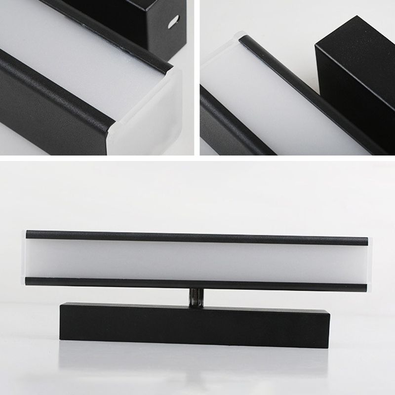 Acryl schwarzer LED -Wandleuchten im modernen prägnanten Stil Aluminium rechteckig rotierbare Wandlampe