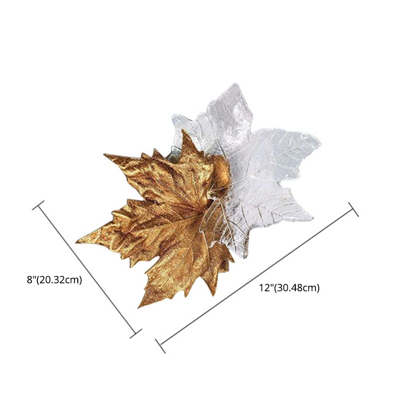 Modern Leaf-shaped Wall Mounted Light Fixture Crystal Sconce Lights for Living Room