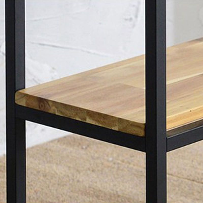 Mid-Century Modern Iron Console Sofa Table Rectangle Pine End Table for Hall