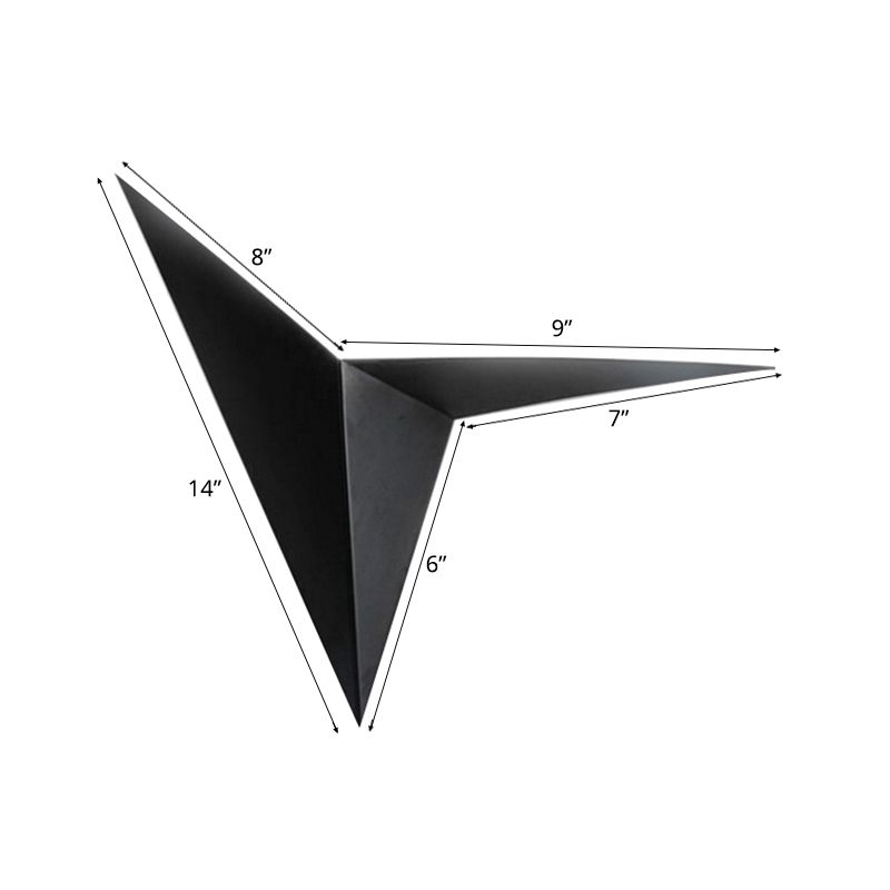 Polygon Mur Sconce Light Style Contemporary Metal LED Black / White White Wall Lampe pour le salon, éclairage chaud / blanc