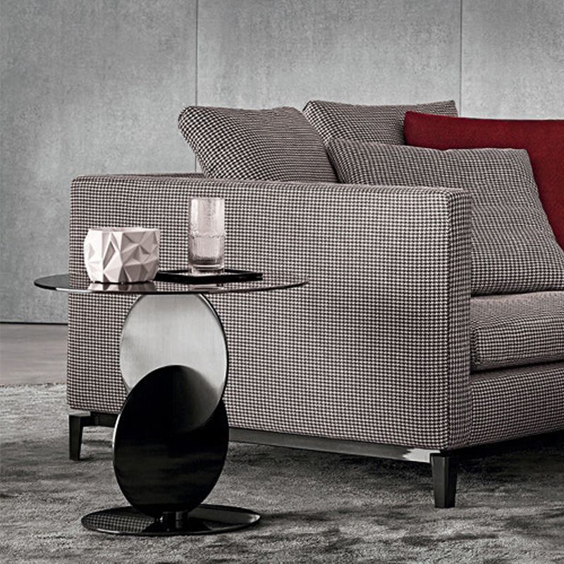 Medieval Modern Style Pedestal Base Design Circular Metal Side Table