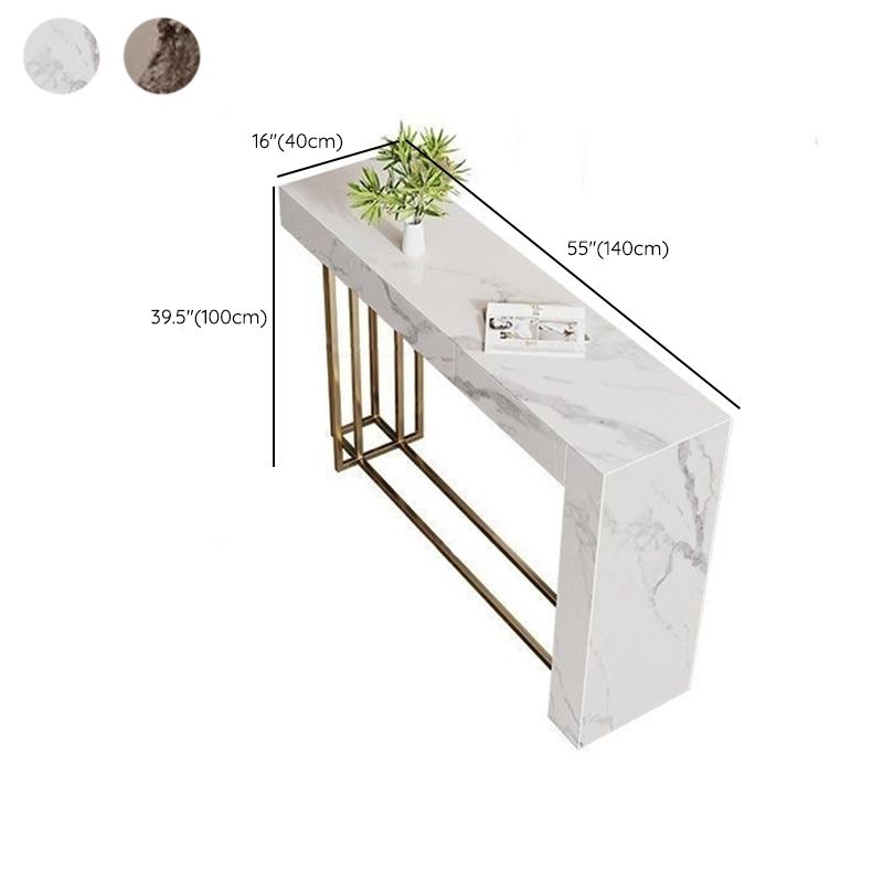 Sintered Stone Bistro Bar Table Modern Trestle Bar Table for Kitchen