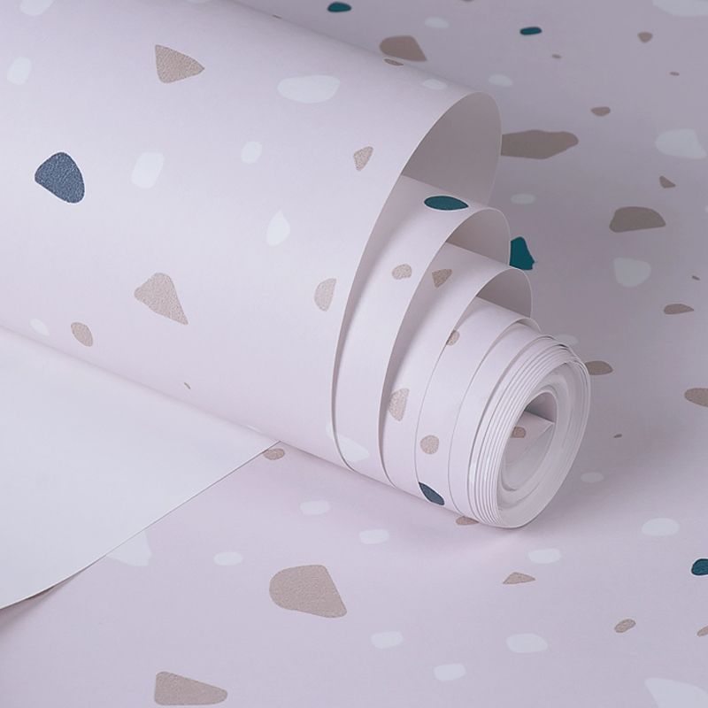 Pink-Blue Spotted Wallpaper Roll Building Modernist Waterproof Wall Decor for Nursery