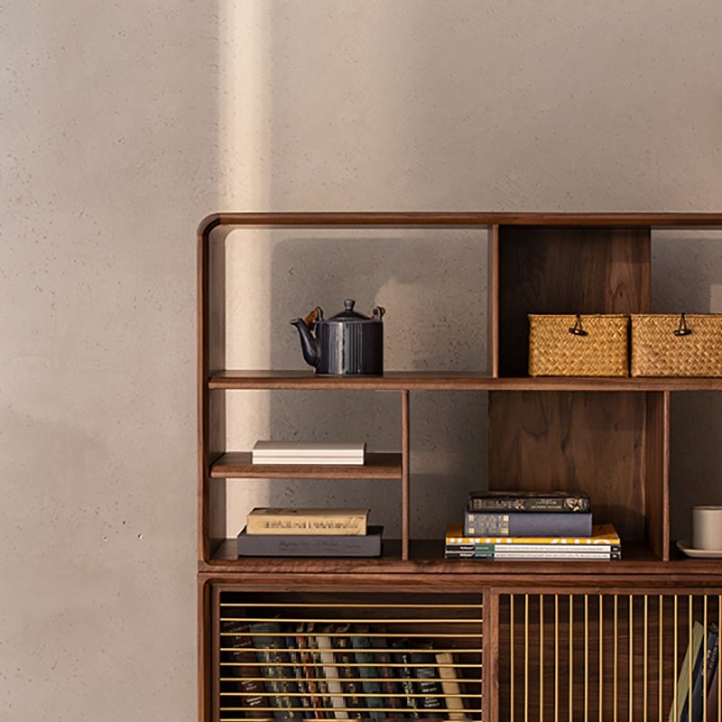 Scandinavian Standard Bookcase Wooden Open Back Bookshelf for Home Office