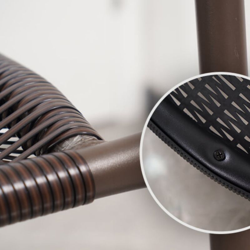 Modern Indoor-Outdoor Chair Metal Frame Stacking Dining Arm Chair