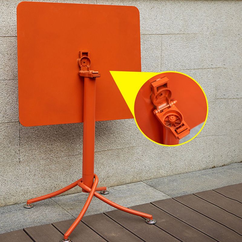 Metal Indoor-Outdoor Bar Height Table Contemporary Bar Table with Pedestal