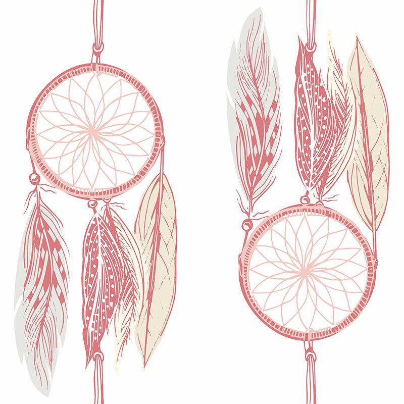 Stain-Proof Dreamcatcher Wall Mural Non-Woven Texture Modern Wall Decor for Girls Room