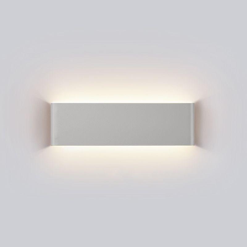 Luz de pared de forma rectangular de estilo de metal de estilo moderno 1 luz de montaje de pared de luz
