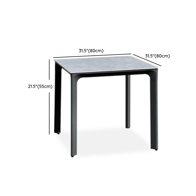 Boho Stone Top Dining Set 1/2/5 Pcs Metal Table with Chairs for Outdoor