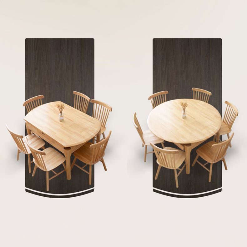 Modern Wooden Foldable Furniture Standard Height Formal Dining Room Table Set for Home Use