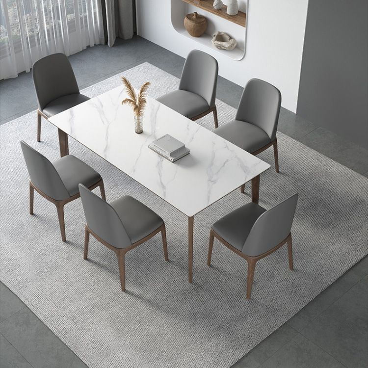 Medieval Modern 4 Legs Dining Table Stone Table for Dining Room
