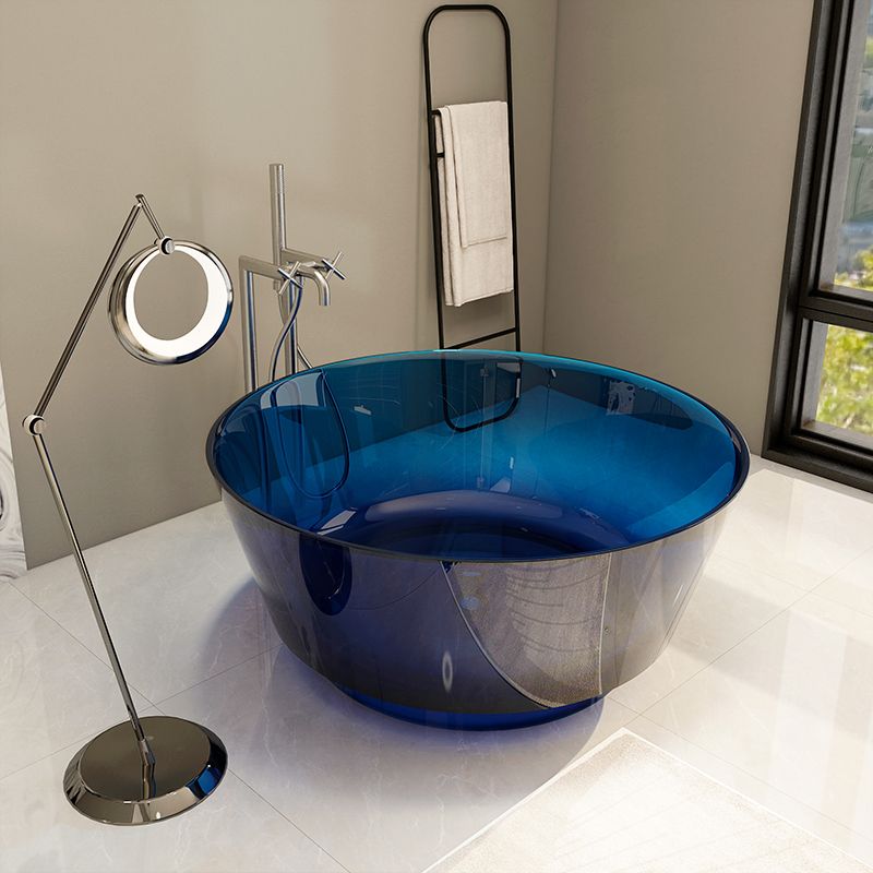 Modern Soaking Bathtub Antique Finish Round Freestanding Bath Tub