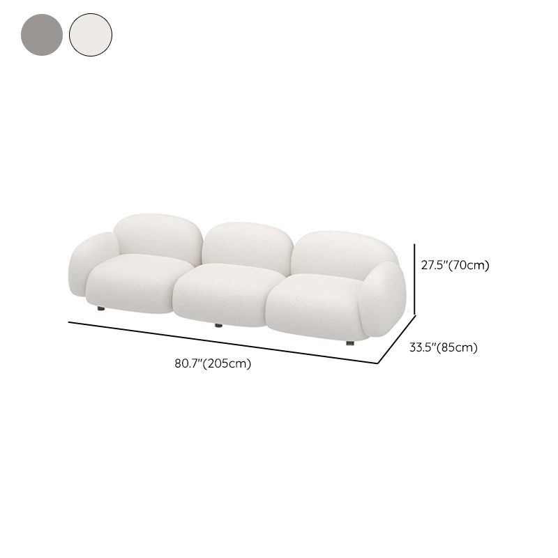 Contemporary Stain Resistant Settee Recessed Arm Sofa for Living Room