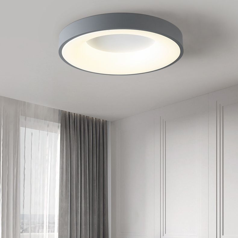 Modern Round LED Ceiling Light Acrylic Shade Flush Mount Light for Living Room