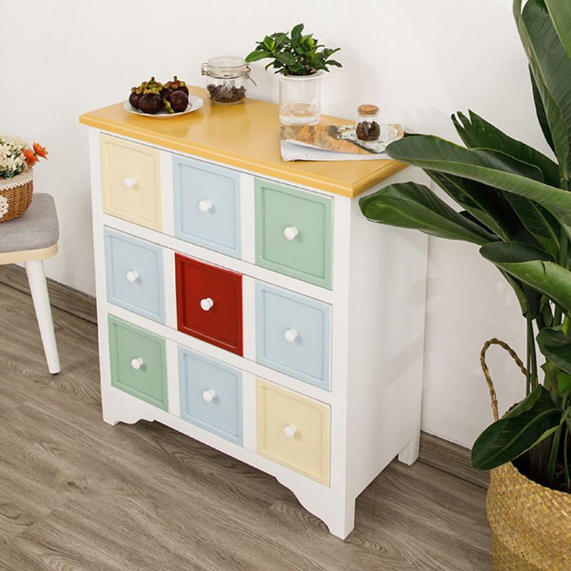 Contemporary 3/4 Drawers Wooden Chest, Rectangle Accent Chest