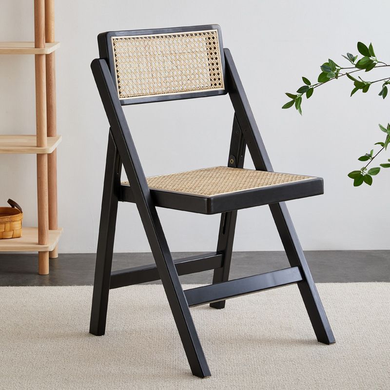 Industrial Side Chair Open Back Wood Folding Dining Chair for Home