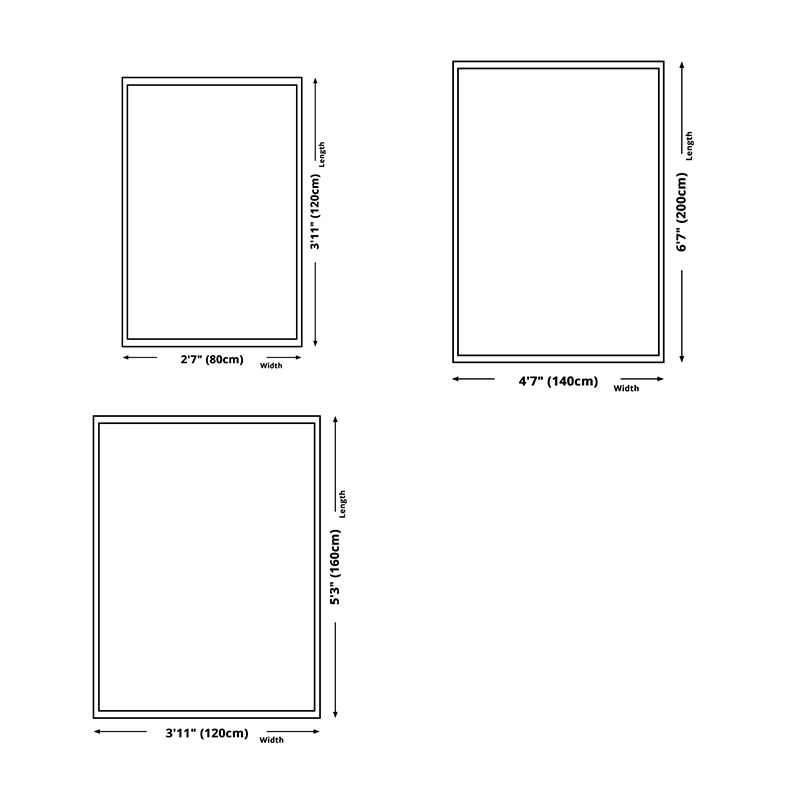 White Modern Rug Blending Graphic Indoor Rug Non-Slip Backing Rug for Living Room