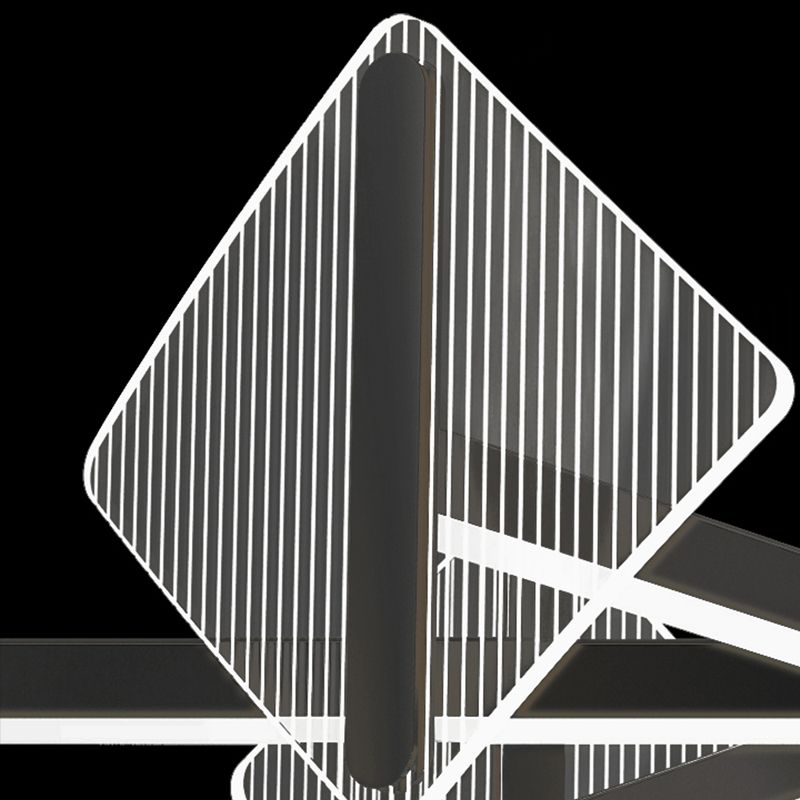 Acrylic Black Hanging Pendant Lights Contemporary Hanging Lamps for Living Room