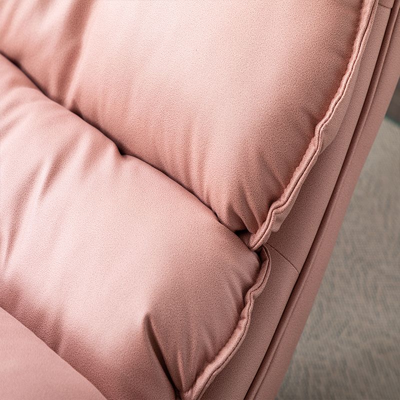 Modern Rocker Upholstered Tufted Cushion Rocking Chair with Dark Leg