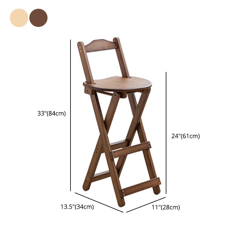 Contemporary Solid Wood Folding Barstools Folding Kitchen Bar Stool