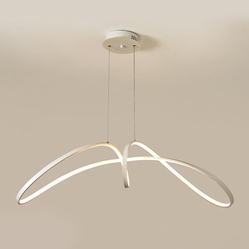 LED White/Black Ceiling Light Contemporary Kitchen Island Lighting for Room