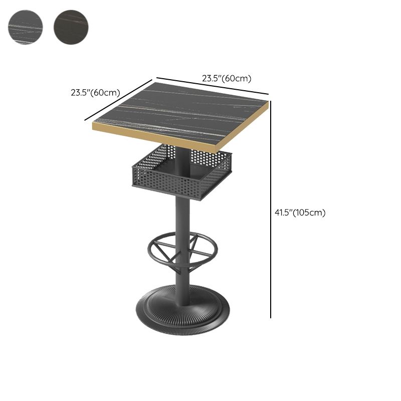 Industrial Style Bar Table Living Room Bistro Bar Desk with Storage
