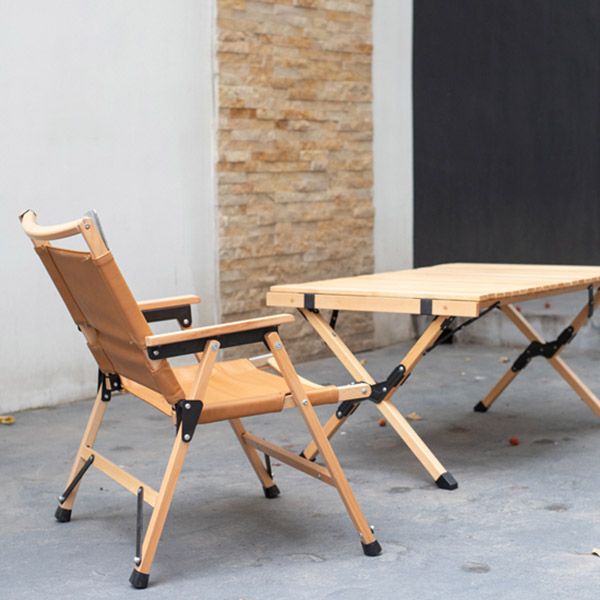 No Distressing Modern Patio Arm Chair Solid Wood Dining Armchair with Arm