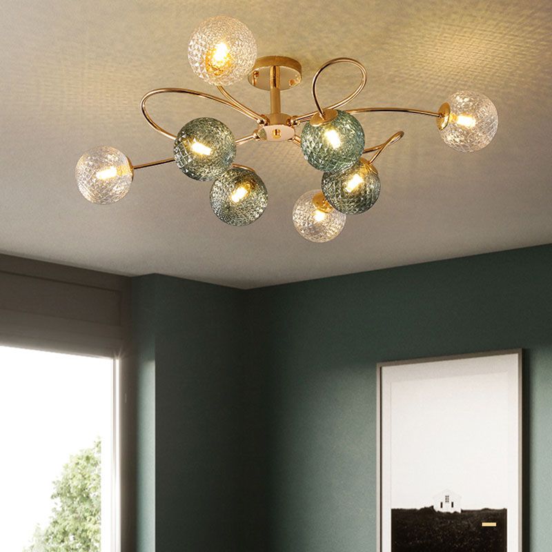 Nordic Style Ceiling Light Colorful Ball Shape Shade Ceiling Lamp for Living Room