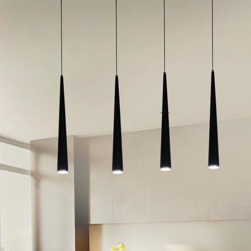 Minimalistische lineare Anhängerbeleuchtung, langes Acrylhängellicht für Wohnzimmer