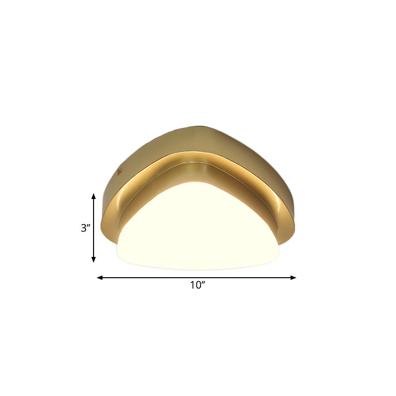 Lámpara empotrada triangular/redonda/cuadrada Lámpara de techo empotrada LED metálica para pasillo Simplicity en dorado