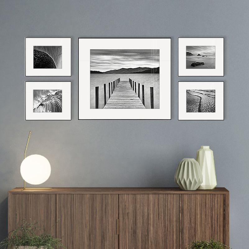 Modern Natural Landscape Canvas Soft Color Multi-Piece Wall Art Print for Living Room