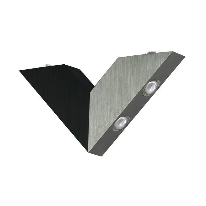 Luce da parete da letto a led Luce contemporanea in bianco e nero illuminazione a parete con tonalità metallica geometrica in luce calda/bianca