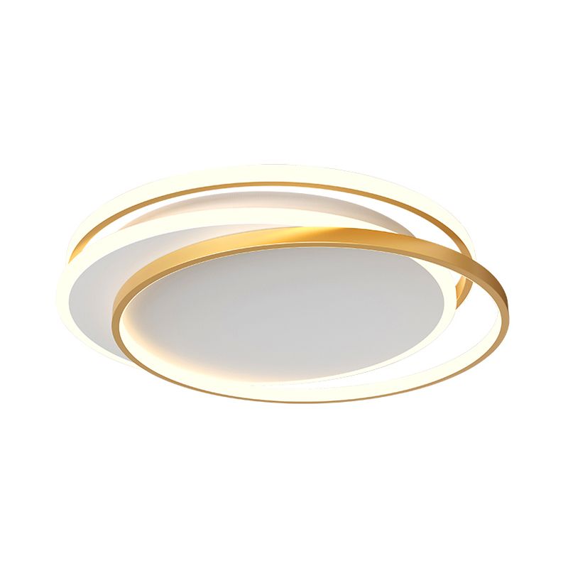 Lámpara empotrada de techo Gold Loop Simplicity Acrílico Iluminación LED empotrada de 18"/22" de ancho en luz blanca/cálida