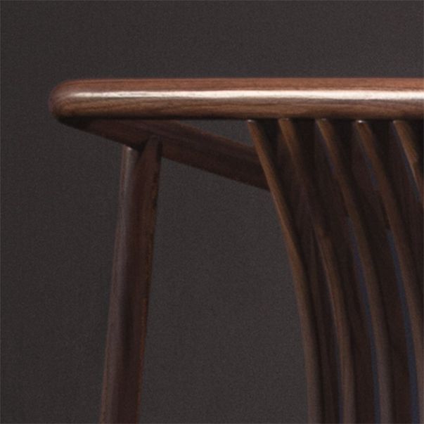 Traditional Slat Back Dining Arm Chair Solid Wood Arm Chair for Home