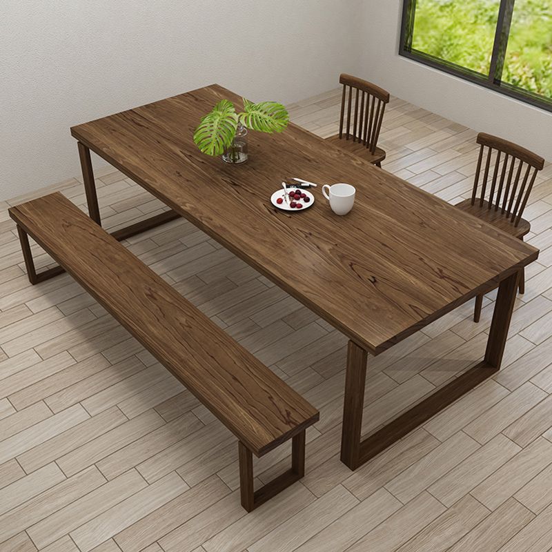 Industrial Medium Wood Furniture 1/4/5 Pcs Standard Height Dining Room Table Set