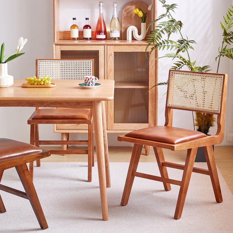 Contemporary Indoor Solid Wood King Louis Back Side Dining Chair