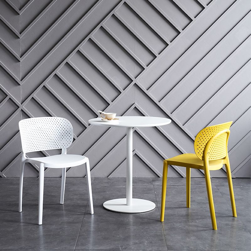 Sillas contemporáneas que cenan la silla lateral abierta plástica sin brazos para la cocina