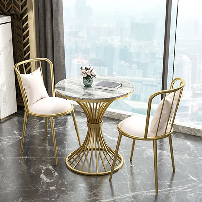 Modern Style Sintered Stone Dining Table Round Pedestal Table for Dinning Room