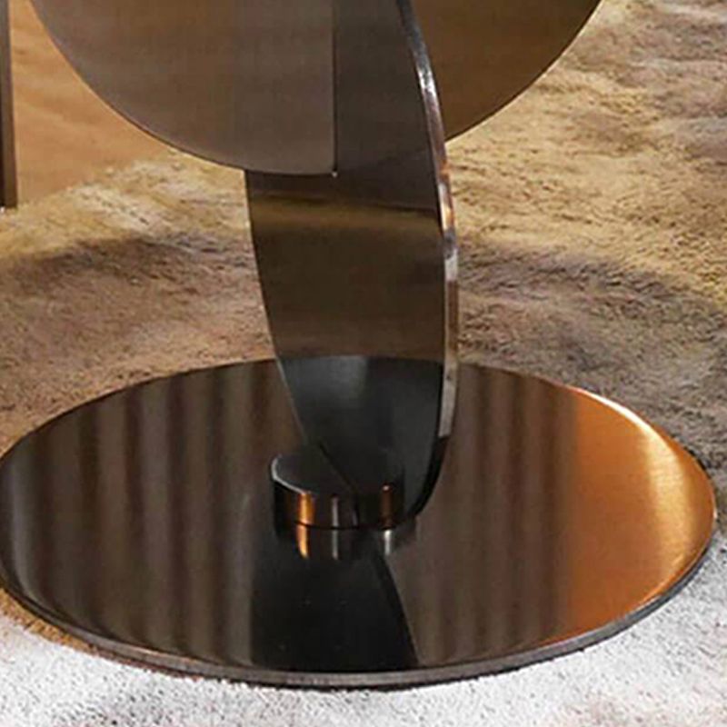 Medieval Modern Style Pedestal Base Design Circular Metal Side Table