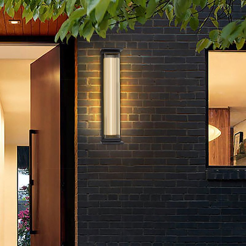 Metal Rectangle Wall Mount Lamp Simple 1 Light Wall Mounted Light Fixture