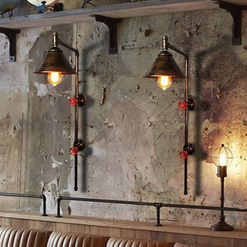 Válvula de agua Metal Diconce Lighting Restaurante de estilo industrial Restaurante Montaje de pared Luz de lámpara