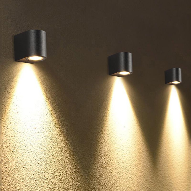 1 Light Geometric Wall Lights Modern Style Metal Wall Mounted Lamps