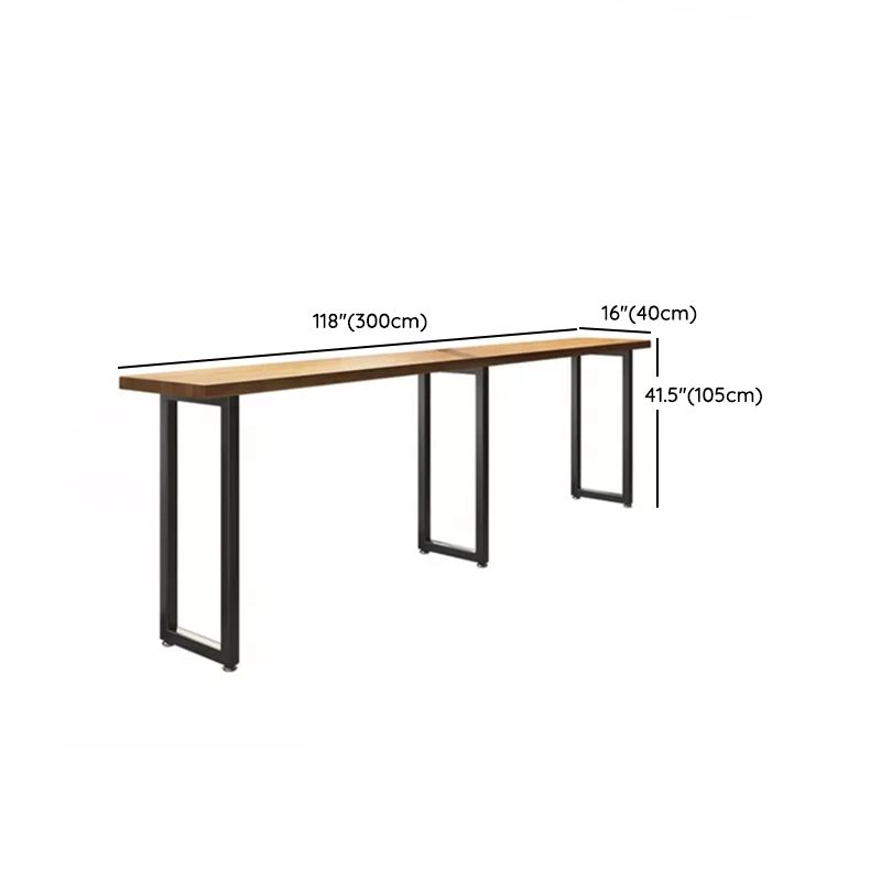 Modern Bar Table Set 1/7 Pieces Solid Wood Rectangle Bar table with Backless Stools